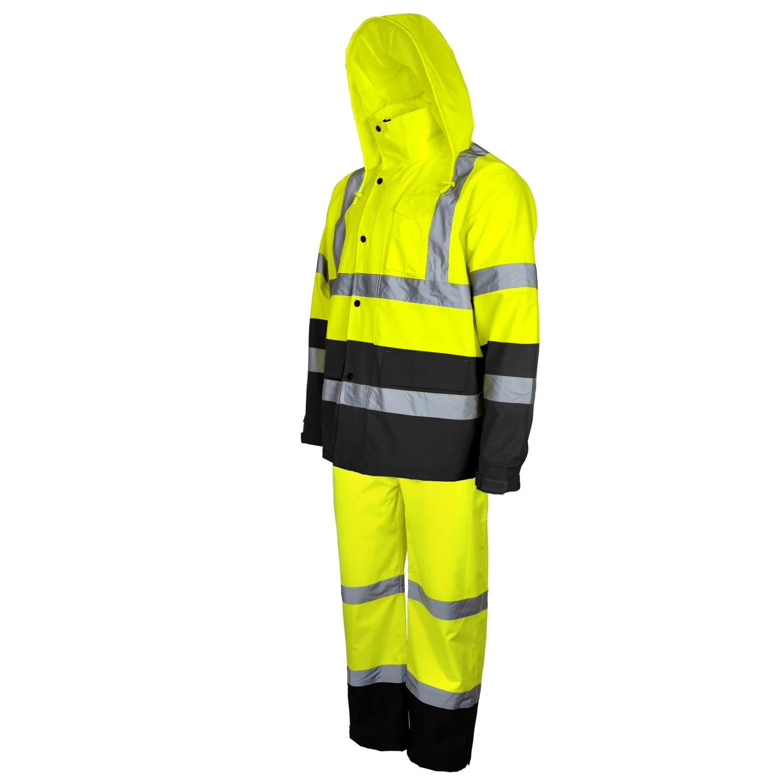 Hi-Vis Yellow Raincoat Set