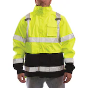 High Visibility Rain Jacket With Hood